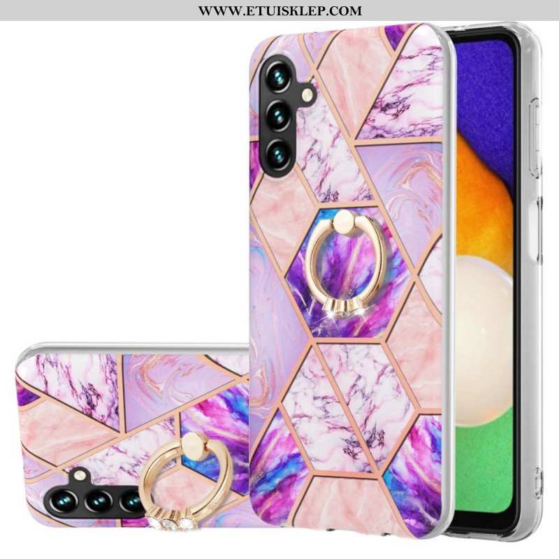 Etui do Samsung Galaxy A13 5G / A04s Geometryczny Marmur Z Podporą Pierścienia